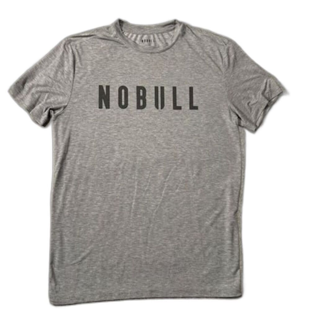 NOBULL Performance T-Shirt Men's Large Gray Athletic Training Gym Workout Tee